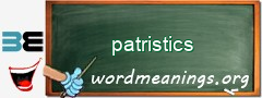 WordMeaning blackboard for patristics